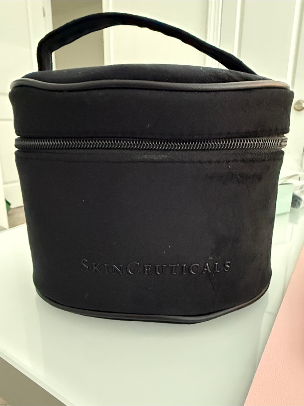 SkinCeuticals Black Travel Toiletry Bag with Top Handle